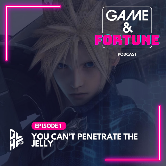 GLHF Podcast cover showing a Final Fantasy character, the logo, and the title.